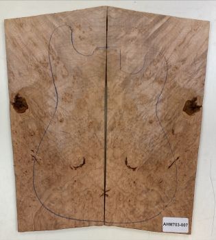 Top Maserahorn - Maple Burl Westcoast, 2-tlg. 7mm Einzelstück #007